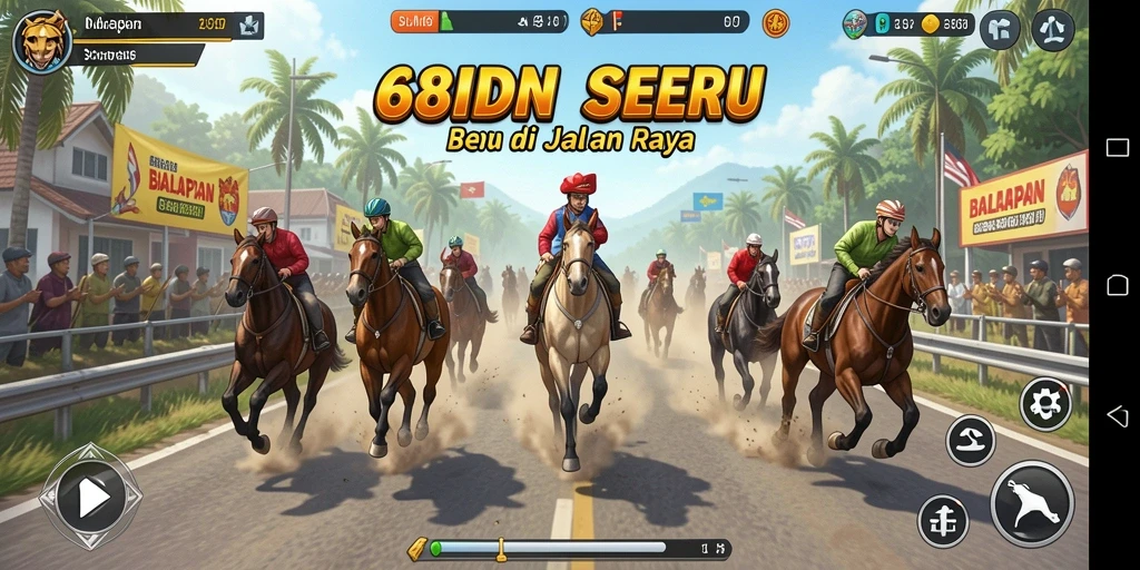Screenshot gameplay Racing yang mendebarkan di 68IDN.