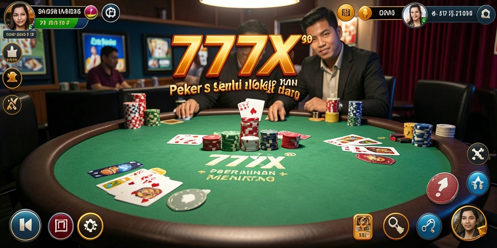 Screenshot utama 777ZX menampilkan keseruan gameplay Poker.