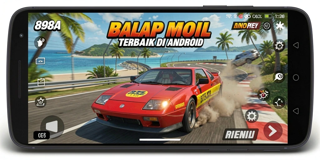 Gameplay balap mobil yang mendebarkan di 898A.