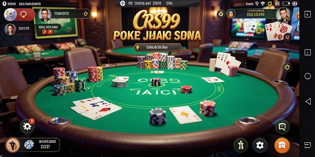 Tampilan gameplay Poker yang mendebarkan di CRS99.