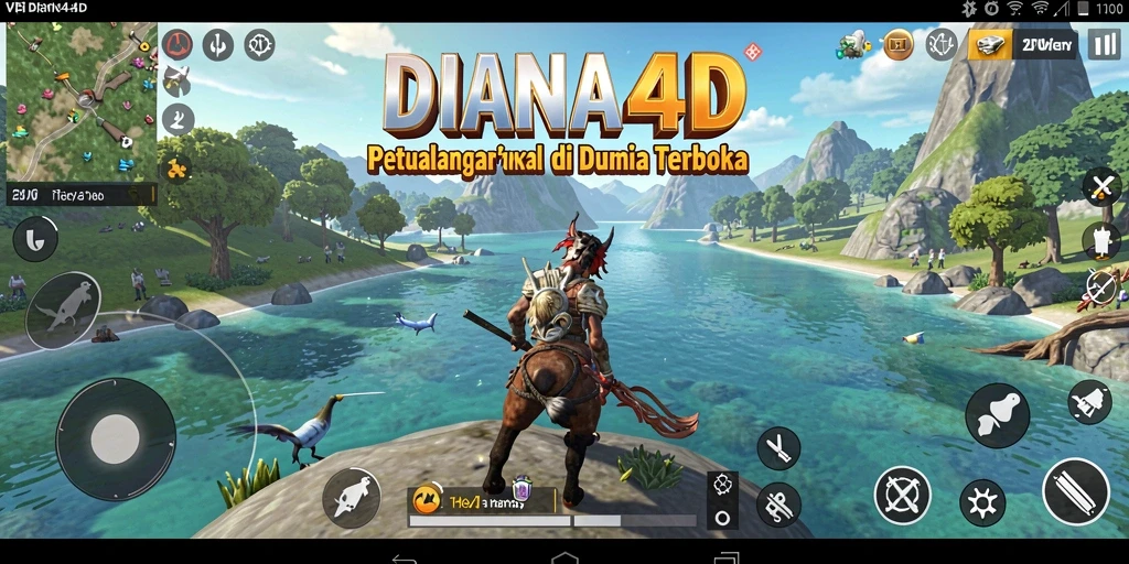 Tampilan menarik dari gameplay DIANA4D yang menawarkan dunia terbuka.