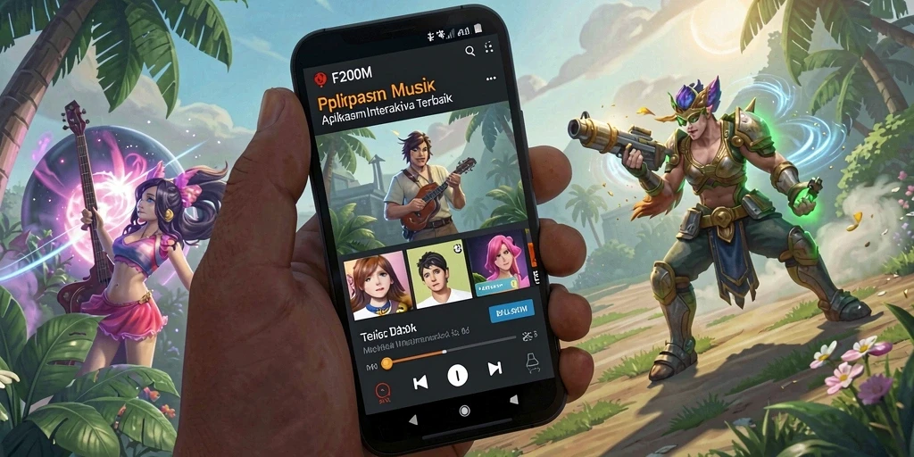 Tampilan menarik dari gameplay F200M saat bermain musik.