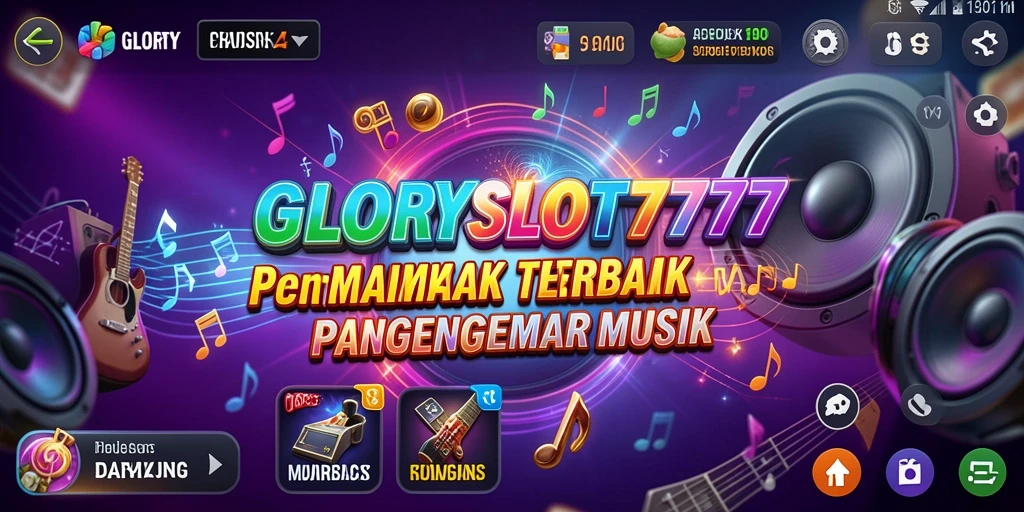 Tampilan seru gameplay <strong>GLORYSLOT777</strong> dengan berbagai lagu menarik.