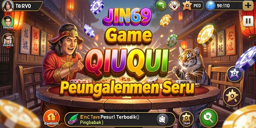 Tampilan gameplay seru dari game QiuQiu JIN69.