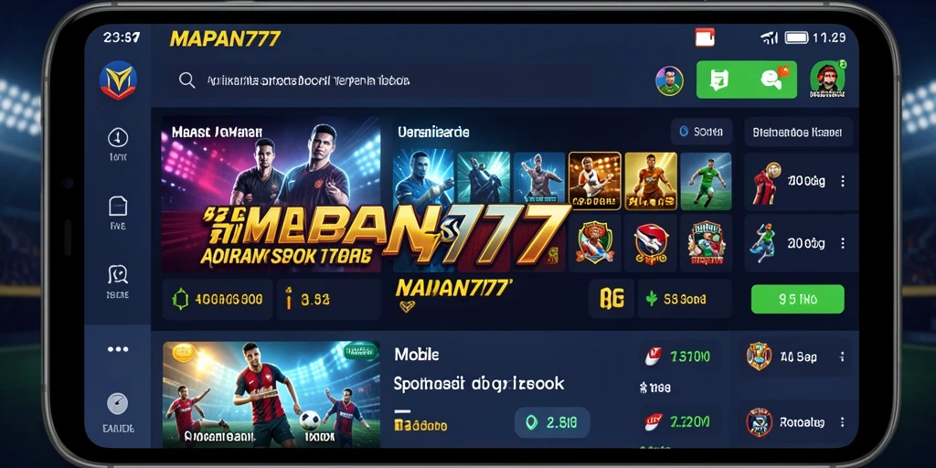 Tampilan gameplay <strong>MAPAN777</strong> yang dinamis dalam taruhan olahraga.