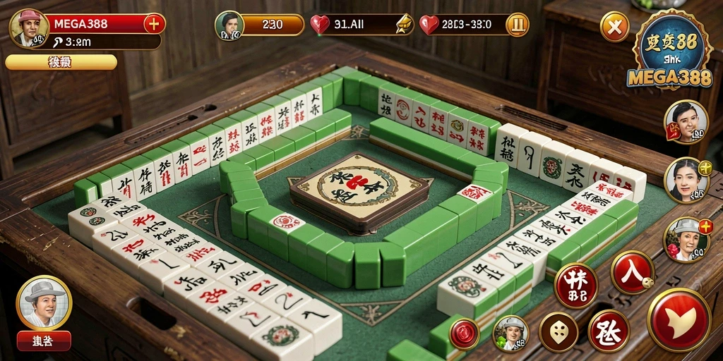 Tangkapan layar utama menunjukkan gameplay Mahjong yang seru dan mendebarkan.