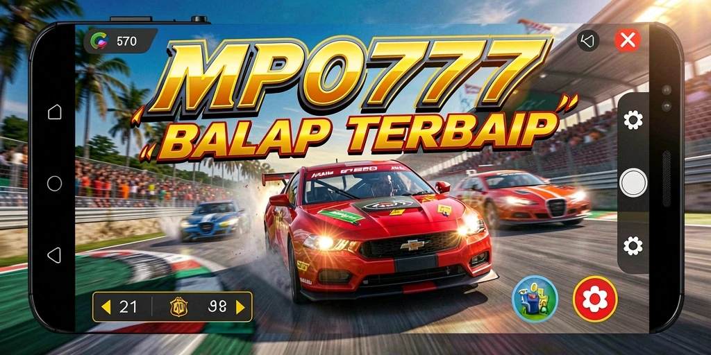 Tampilan gameplay balapan yang seru dan mendebarkan dalam MPO777.
