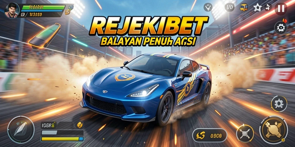 Tampilan gameplay balapan seru dalam REJEKIBET.