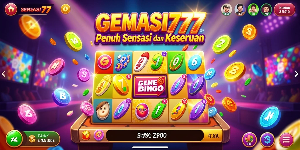 Tampilan gameplay menarik SENSASI777 dengan elemen Bingo yang seru.