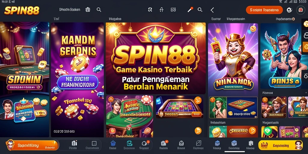 Tampilan menarik dari gameplay Kasino yang seru dan mendebarkan.