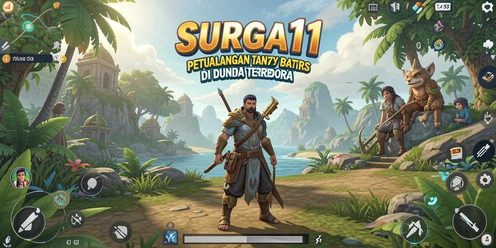 Tangkapan layar menunjukkan gameplay SURGA11 di dunia terbuka yang menakjubkan.