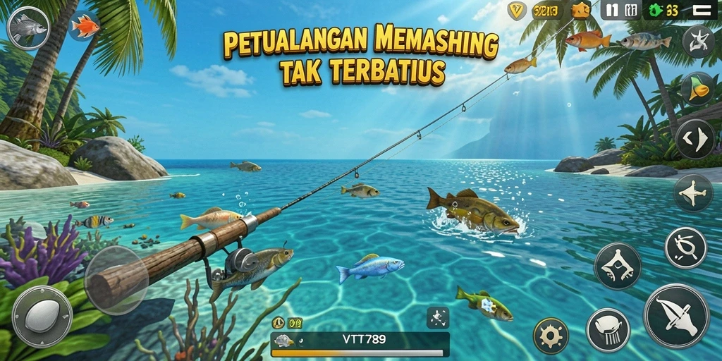 Gameplay memancing seru di VT789 dengan grafis yang menawan.