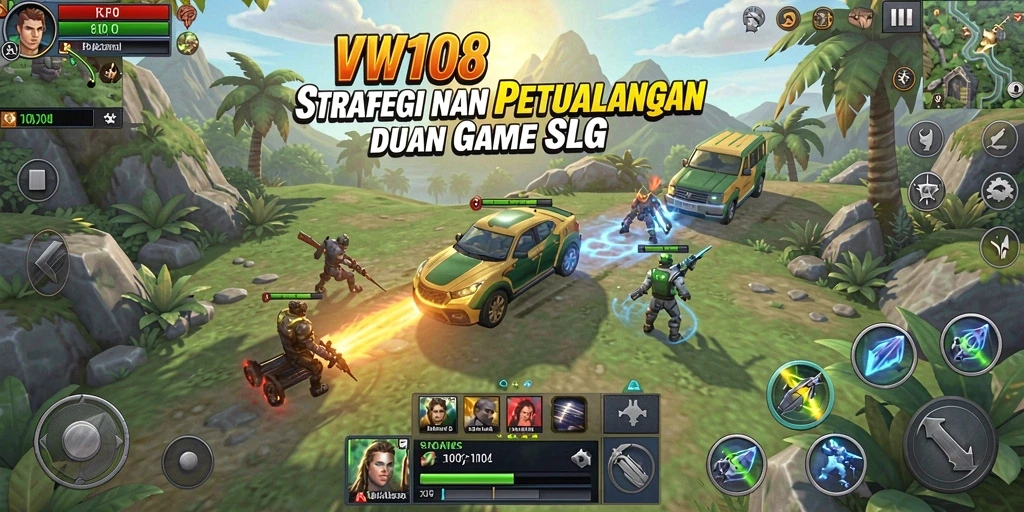 Screenshot gameplay menunjukkan intensitas strategi di VW108.